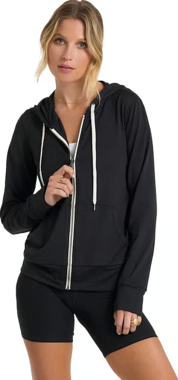 Vuori Women's Small Black Halo 2.0 Performance Full Zip Hoodie Athleisure Q8-5